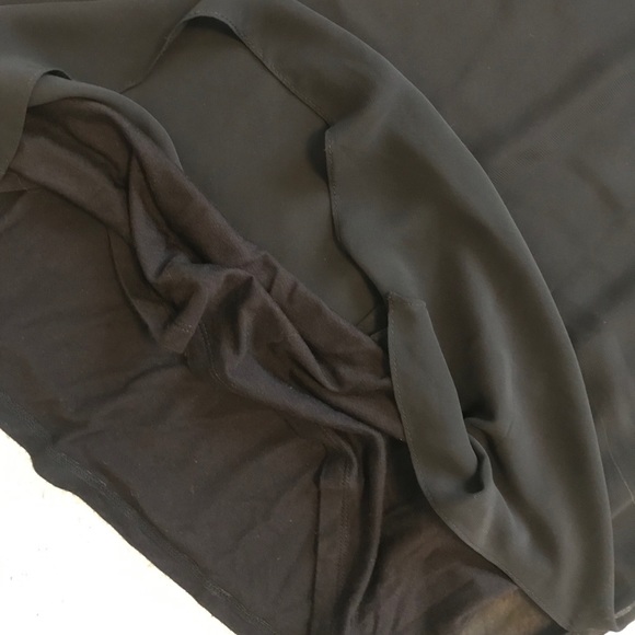 Layered Black Sleeveless Shift Dress Size 6 - Picture 5 of 5